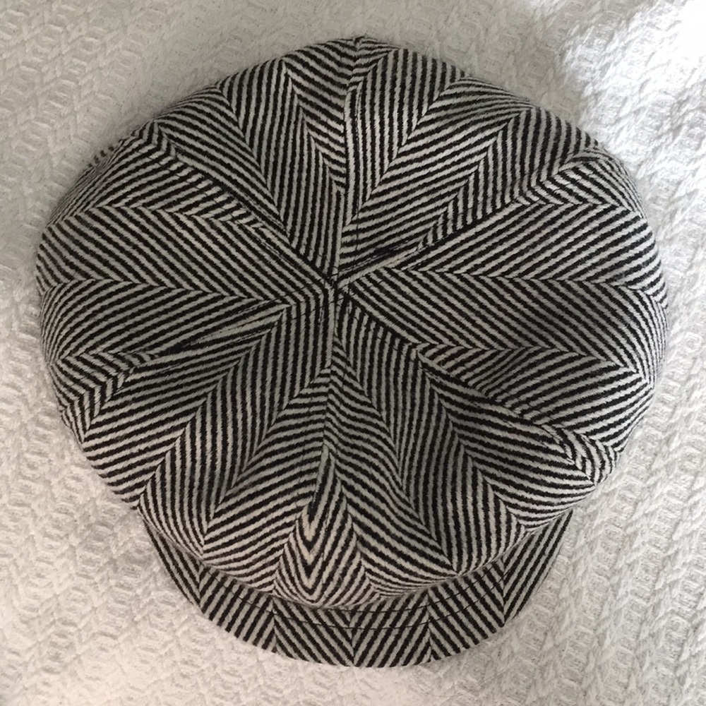 Black and White Newsboy Cap